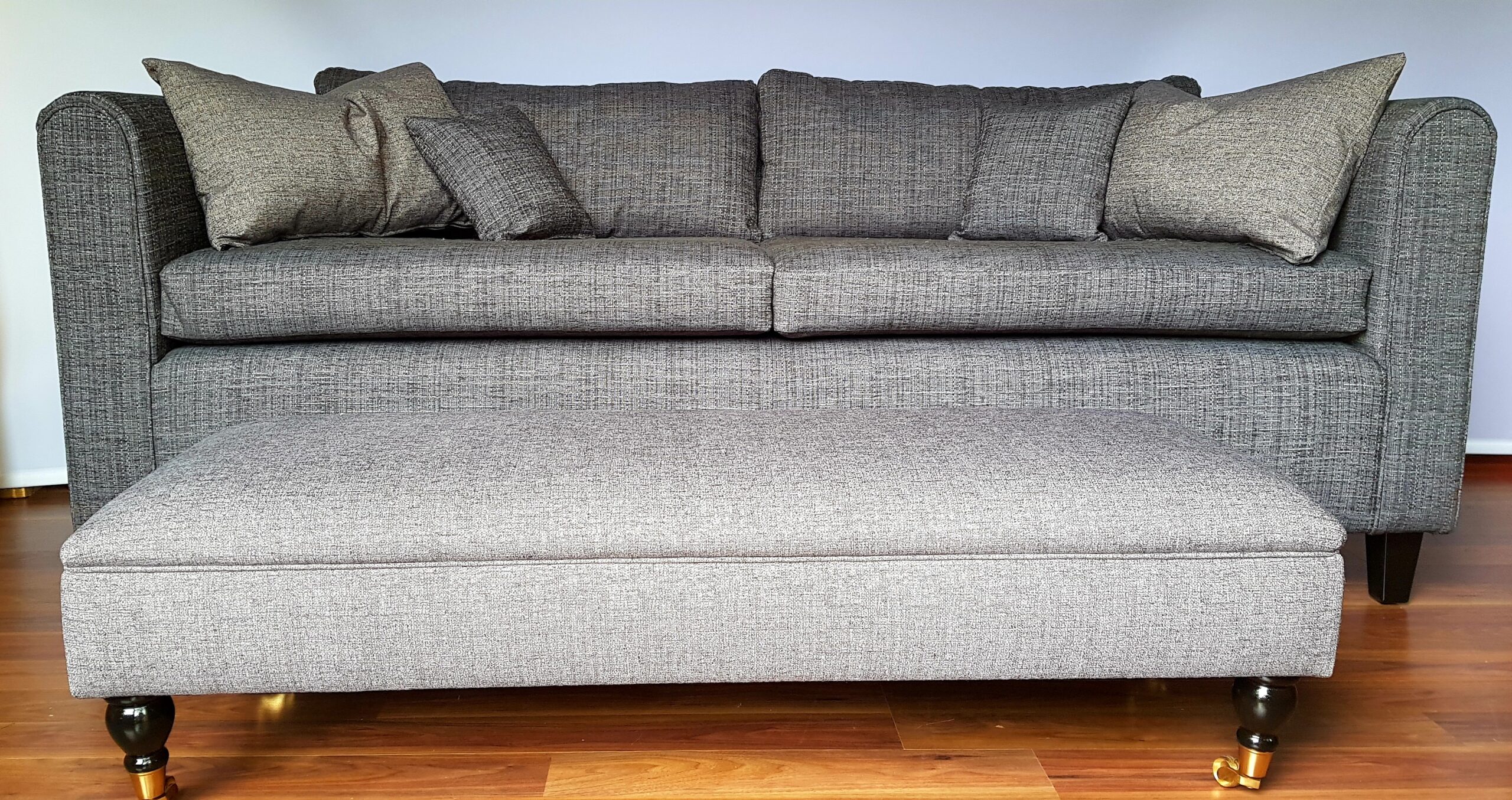 Modern Sofa with Stool and cushions